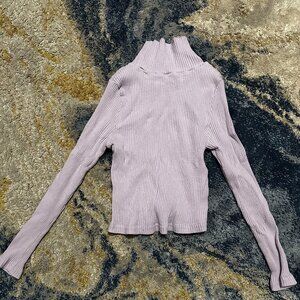 Purple Crop Turtle Neck